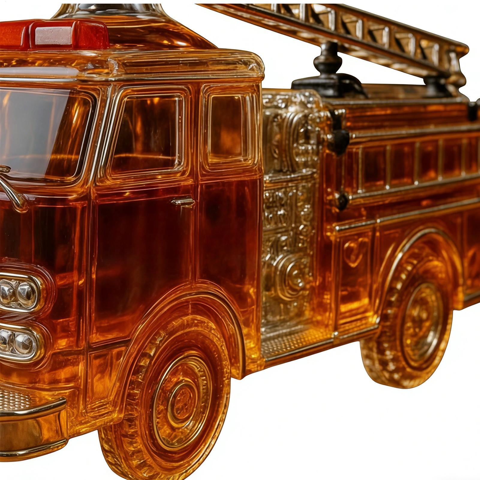 Glass Decanter Whiskey - ウイスキーボトル 300ml 消防車型ボトル ガラス製ウイスキーデキャンタ カクテル ホームバー