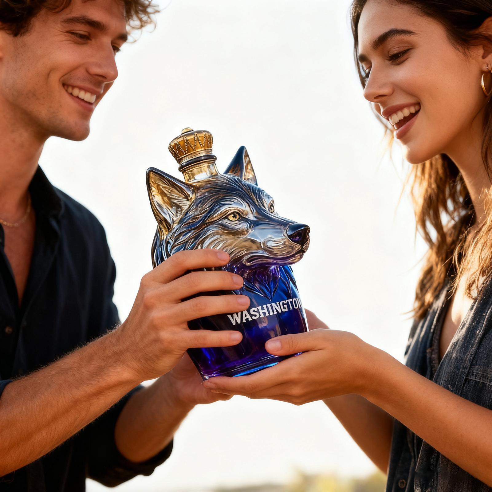 ワインボトル漏れ防止ガラス製アルコールディスペンサー犬頭アー - Glass Decanter Whiskey のレビューと価格
