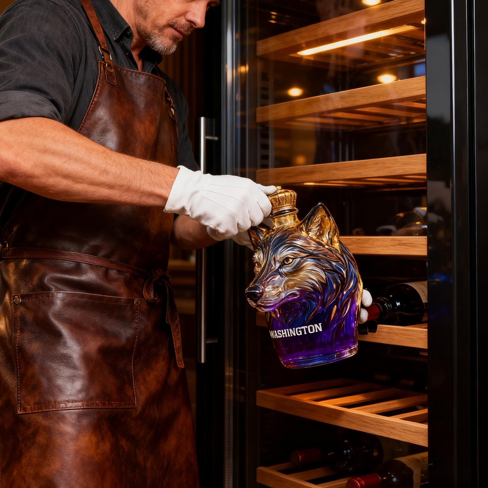 ワインボトル漏れ防止ガラス製アルコールディスペンサー犬頭アー - Glass Decanter Whiskey のレビューと価格