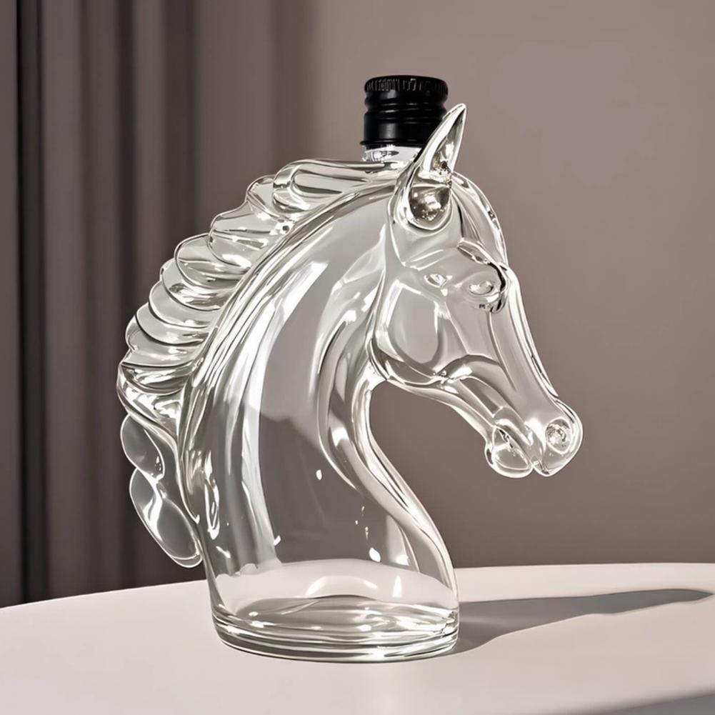 ウイスキーボトル彫刻馬の頭の形のガラスデカンタウイスキーバー - Glass Decanter Whiskey のレビューと価格
