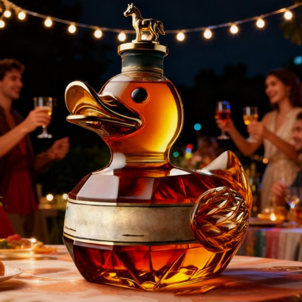 アヒルの形をしたウイスキーボトル、ガラス製アニマルデカンタ、 - Glass Decanter Whiskey のレビューと価格