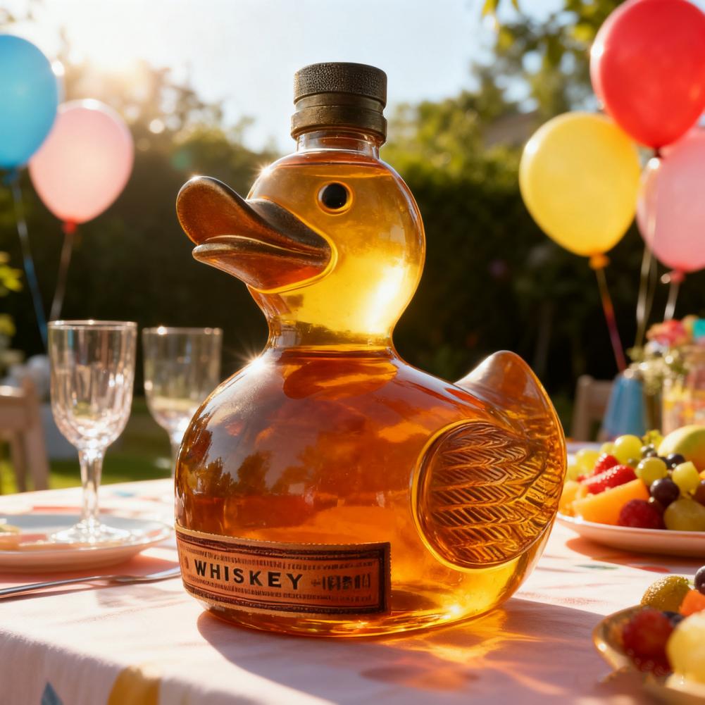 アヒルの形をしたウイスキーボトル、ガラス製アニマルデカンタ、 - Glass Decanter Whiskey のレビューと価格