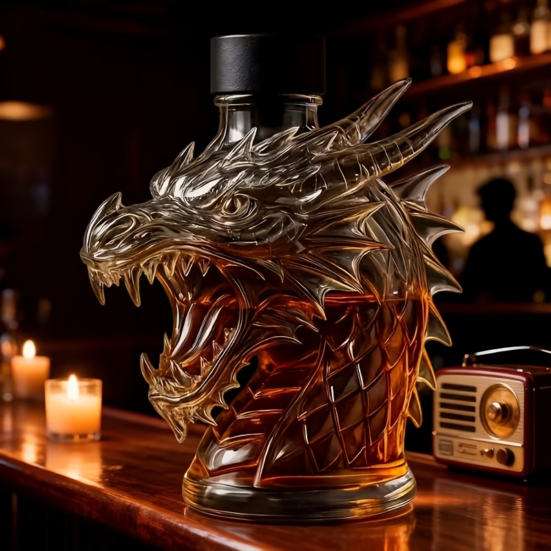 ドラゴンヘッド型ワインデキャンタ、10.14オンスのウイスキ - Glass Decanter Whiskey のレビューと価格