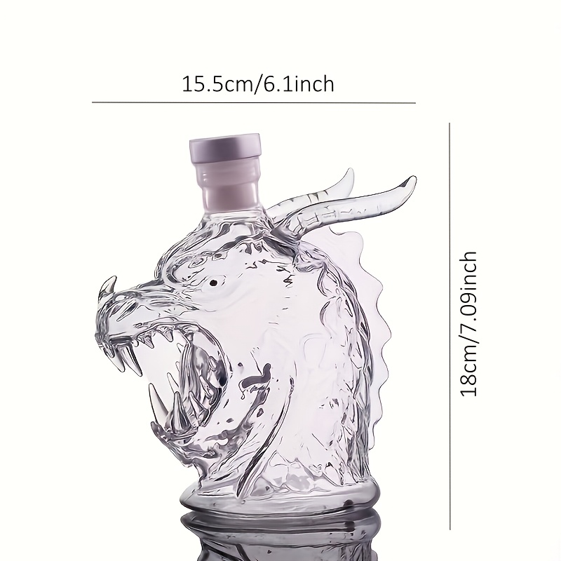 ドラゴンヘッド型ワインデキャンタ、10.14オンスのウイスキ - Glass Decanter Whiskey のレビューと価格