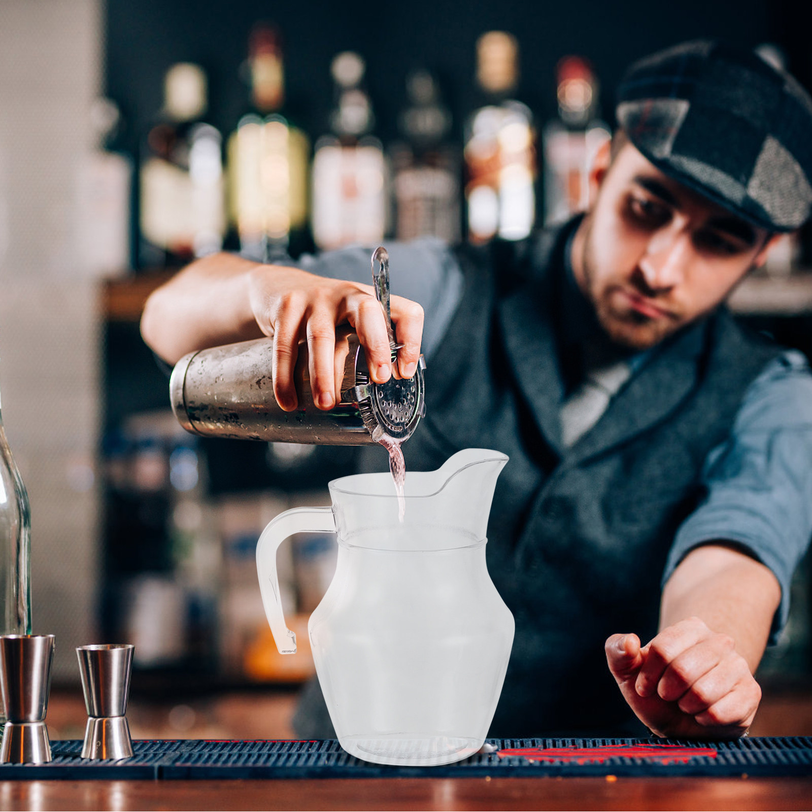 ワイドマウスワインディスペンサー1個、580ml透明ボトル。 - Glass Decanter Whiskey のレビューと価格