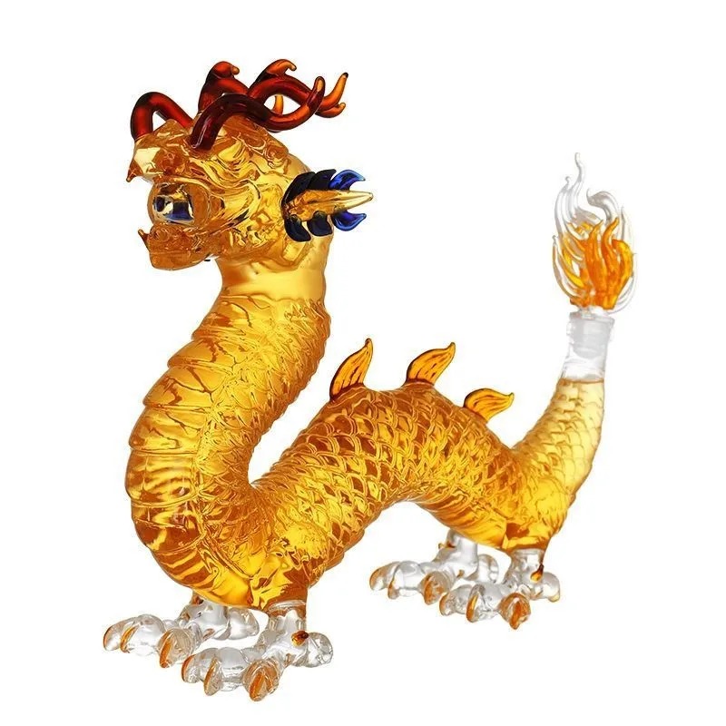 龍の形をした中国の十二支ウイスキーデカンタガラス製アルコール - Glass Decanter Whiskey のレビューと価格