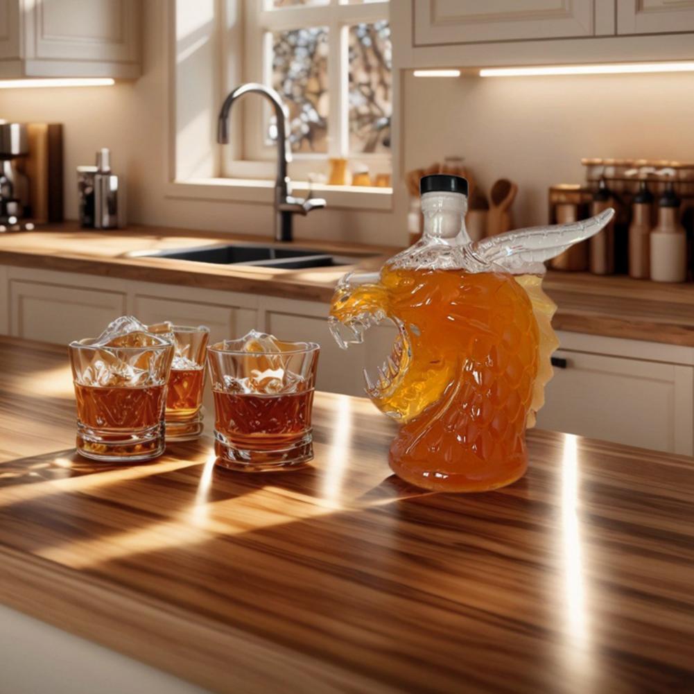 ワインボトル用グラス 320ml。シリコン製の栓が付いた、ド - Glass Decanter Whiskey のレビューと価格