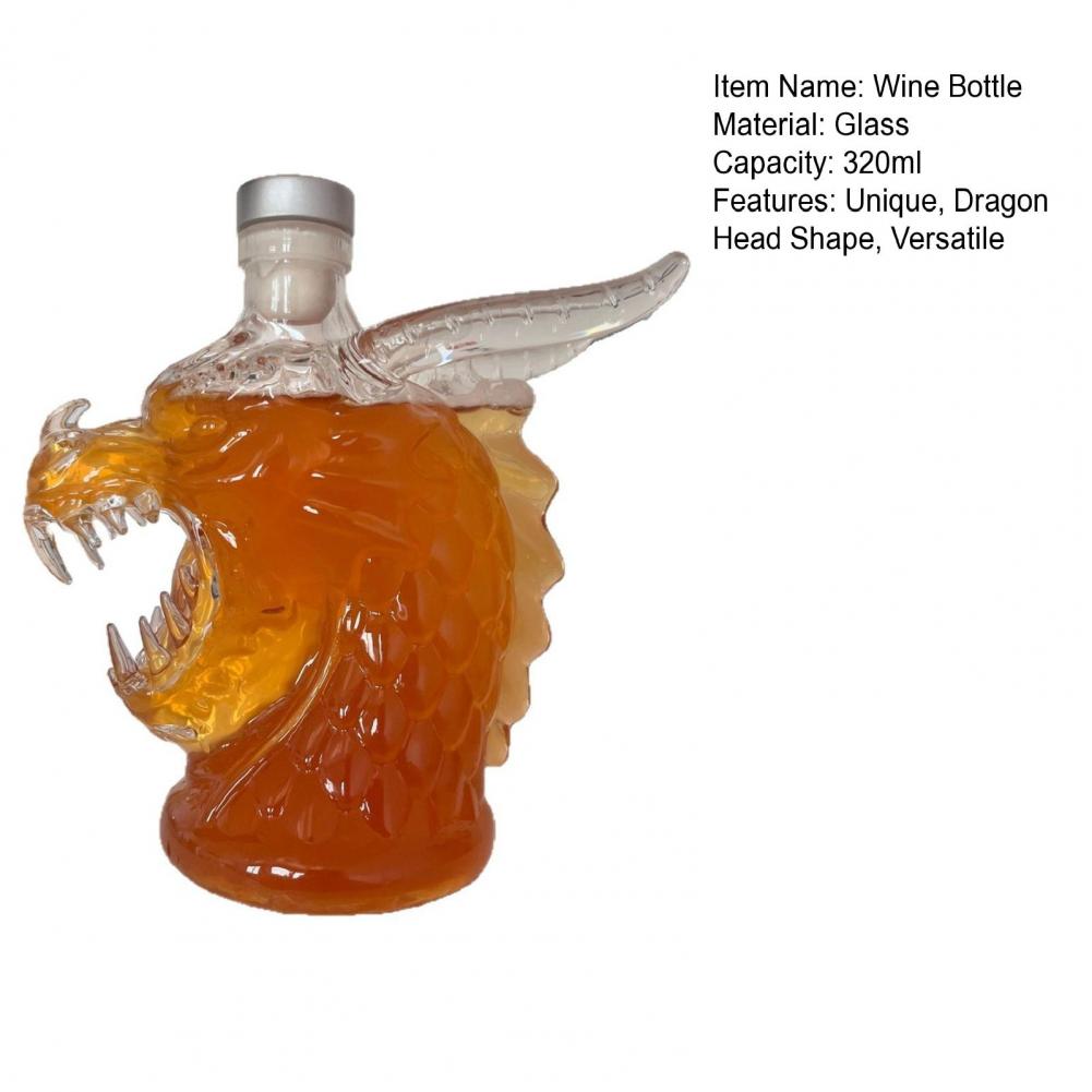 ワインボトル用グラス 320ml。シリコン製の栓が付いた、ド - Glass Decanter Whiskey のレビューと価格