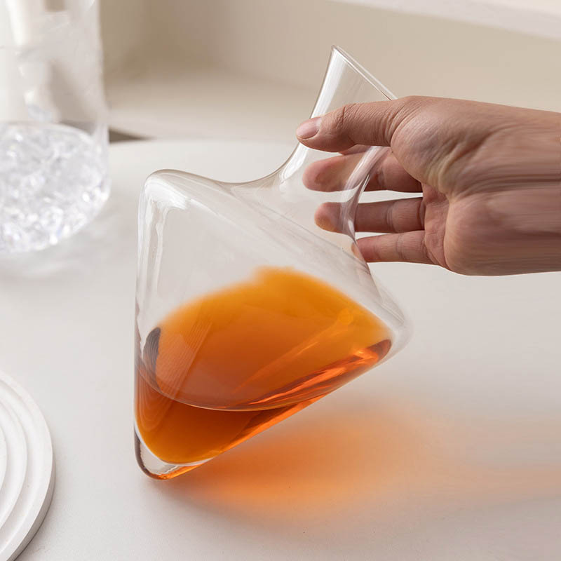 1000mlのクリスタルガラス製バケツ型デキャンタ。ワインや - Glass Decanter Whiskey のレビューと価格