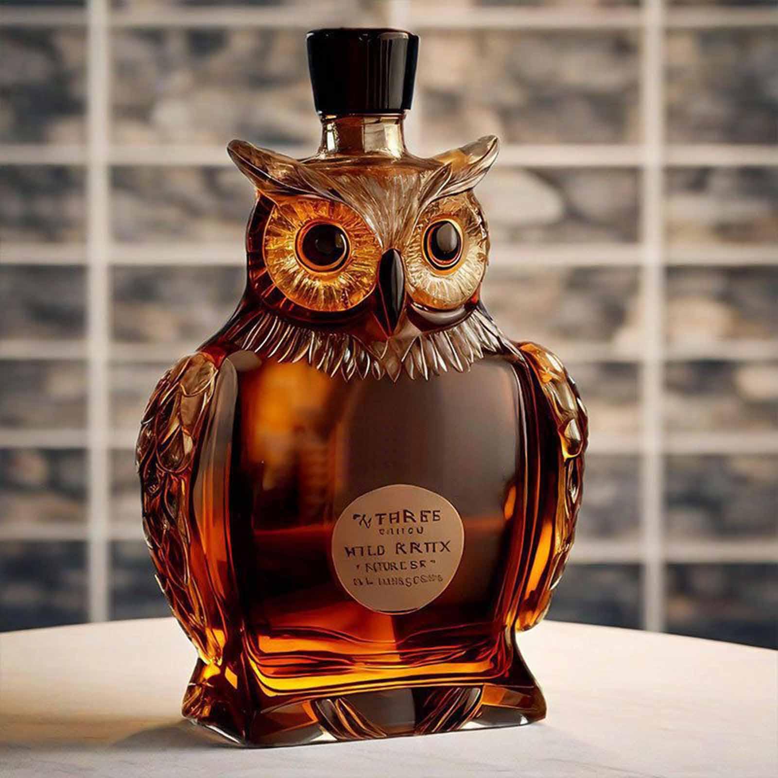 フクロウ型ホームバーデカンター 350ml ヴィンテージガラ - Glass Decanter Whiskey のレビューと価格