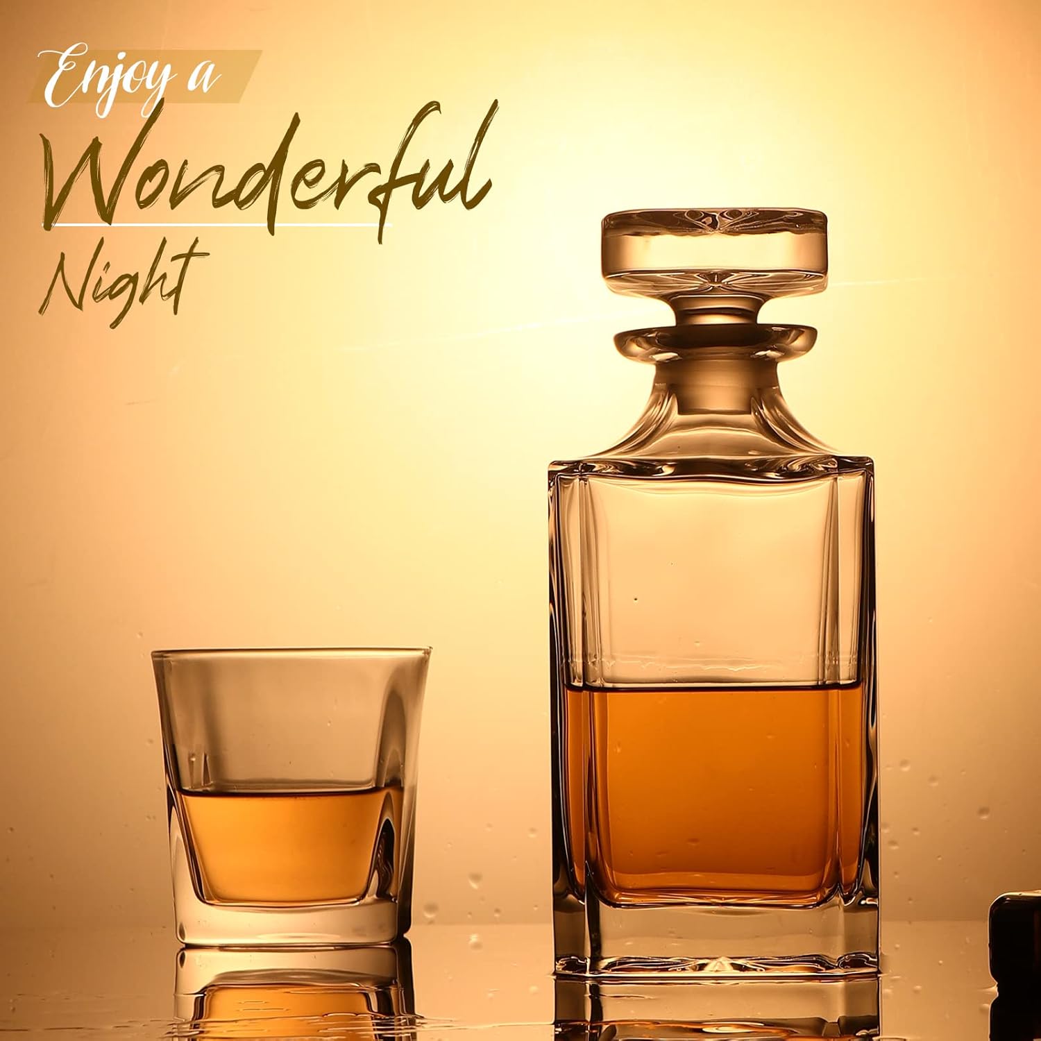 ウイスキー用ガラスデカンター,ワイン,バーボン,ブランデー, - Glass Decanter Whiskey のレビューと価格